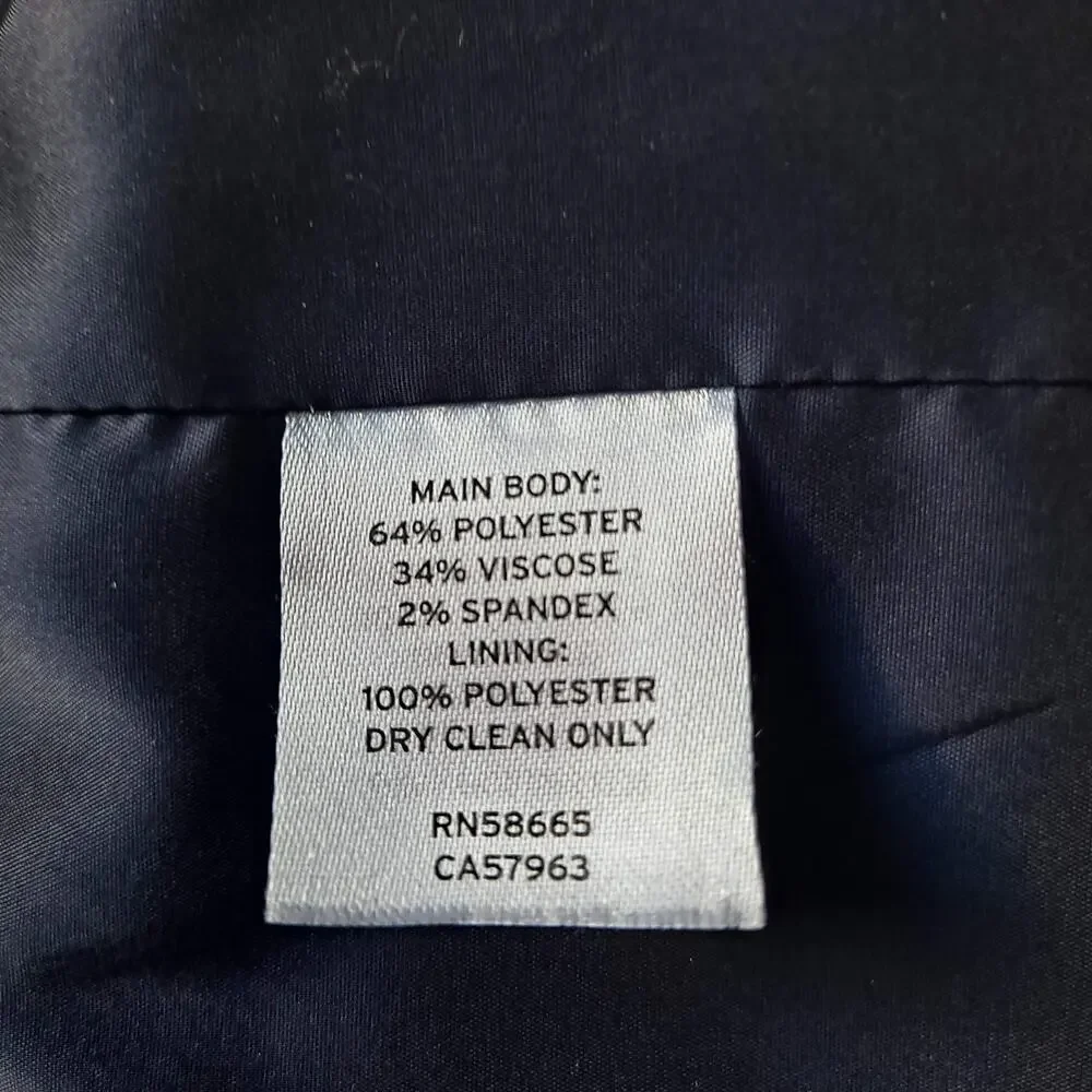 Nordstrom Navy Single Breasted 2 Button Career Work Blazer Jacket Boys Size 16